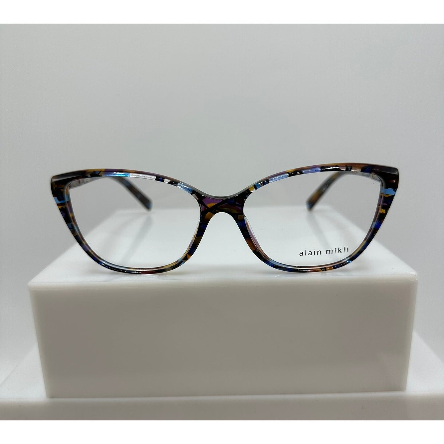 Alain Mikli A03082 013 Red Havana Blue Womens Butterfly Eyeglass Frame 54-15-140