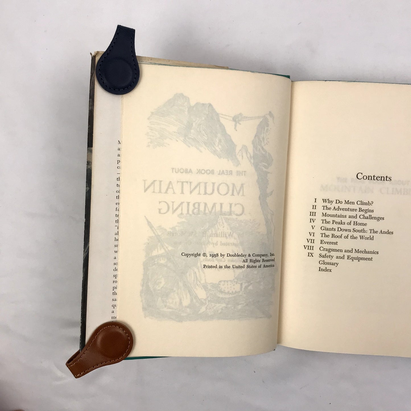 The Real Book About Mountain Climbing Hardcover Book by William B. McMorris 1958