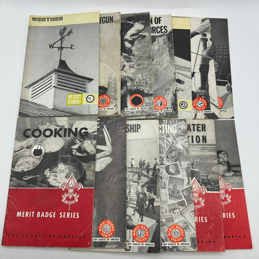 Merit Badge Series Boy Scouts of America Lot of 13 Citizenship Cooking Weather