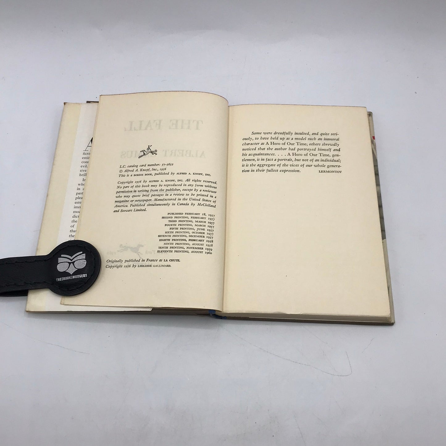 The Fall Hardcover Book Philosophical Novel by Albert Camus 1960 11th Printing