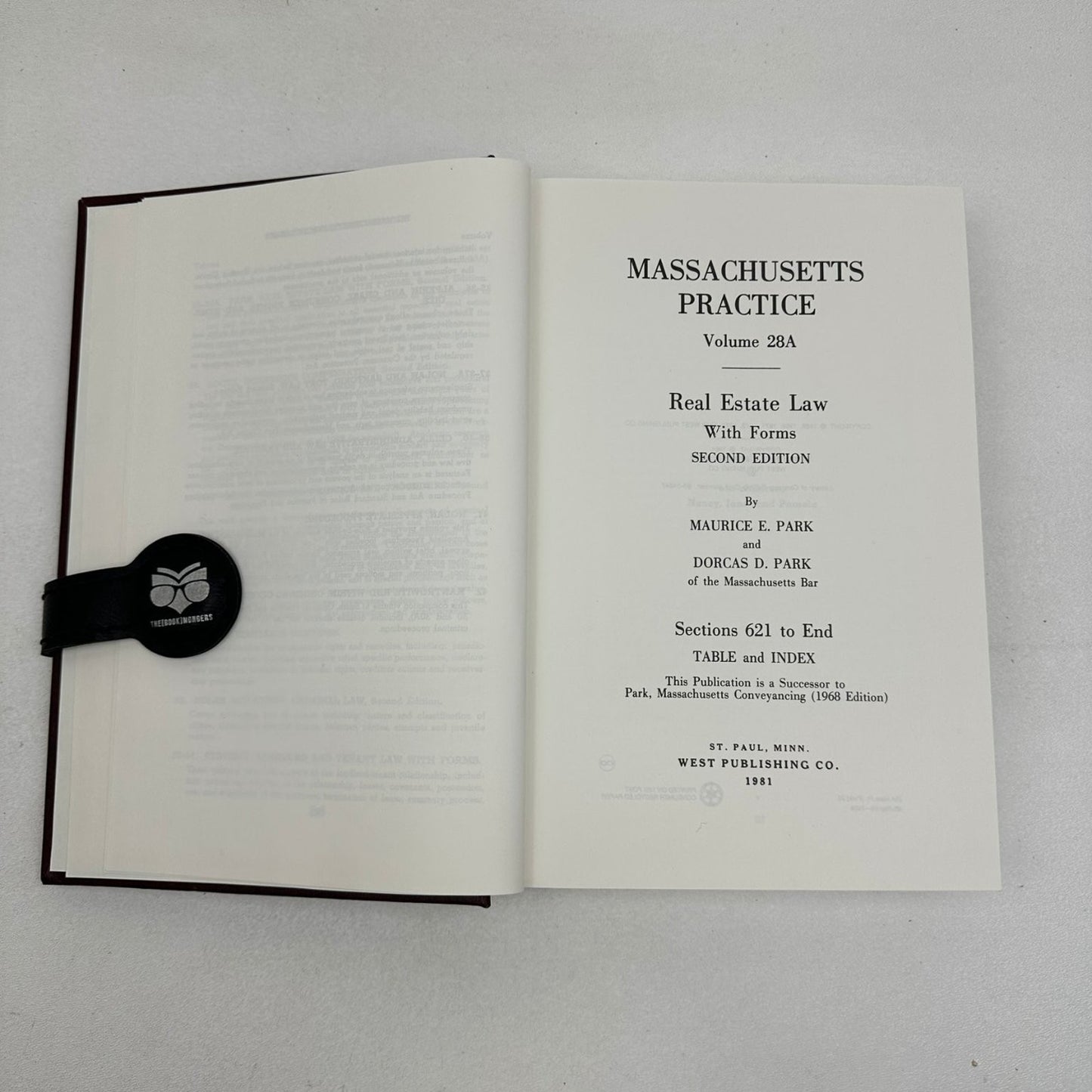 Massachusetts Practice Real Estate Law Park 1981 Second Edition Forms West
