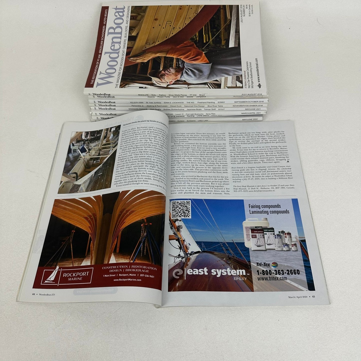 Wooden Boat Magazine Lot of 9 Issues Sailing Shipbuilding Nautical Maritime