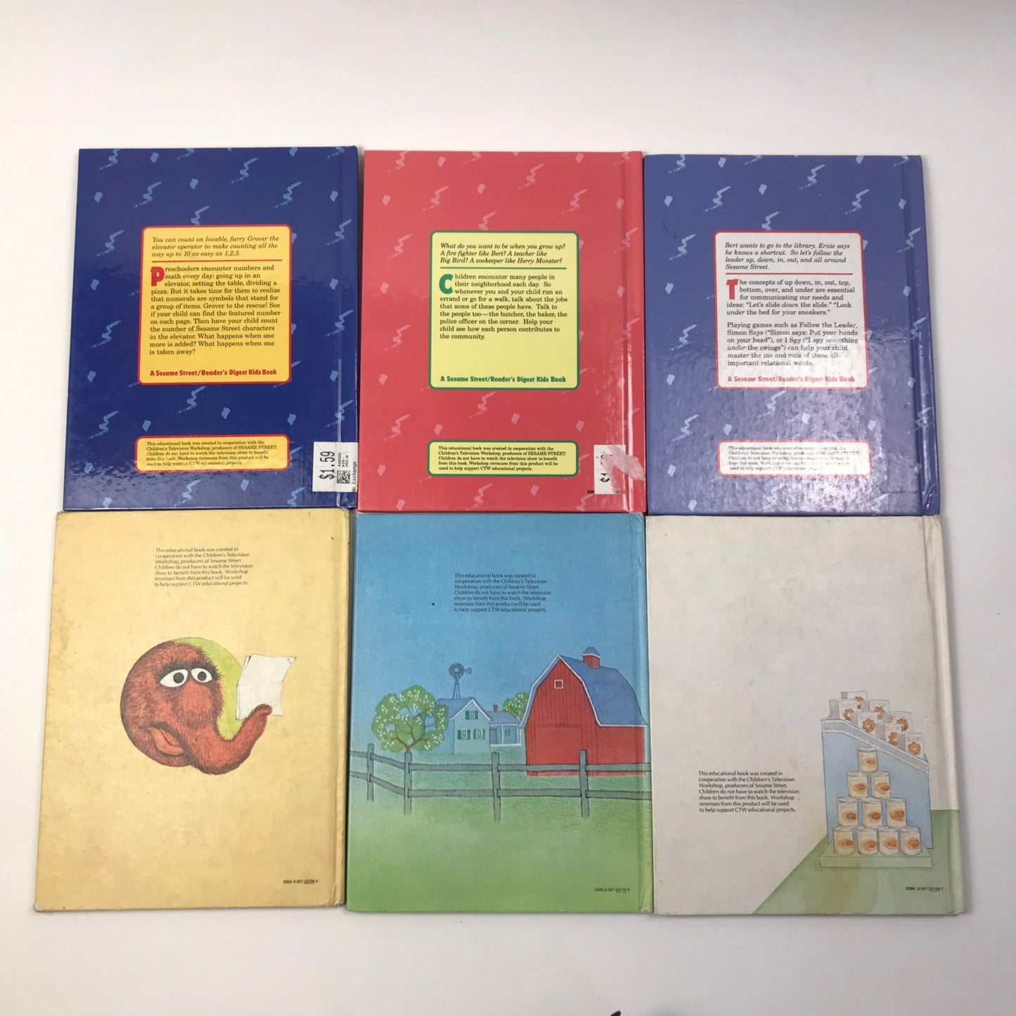 Sesame Street Book Club Lot of 30 Bert Ernie Grover Big Bird Childrens Stories