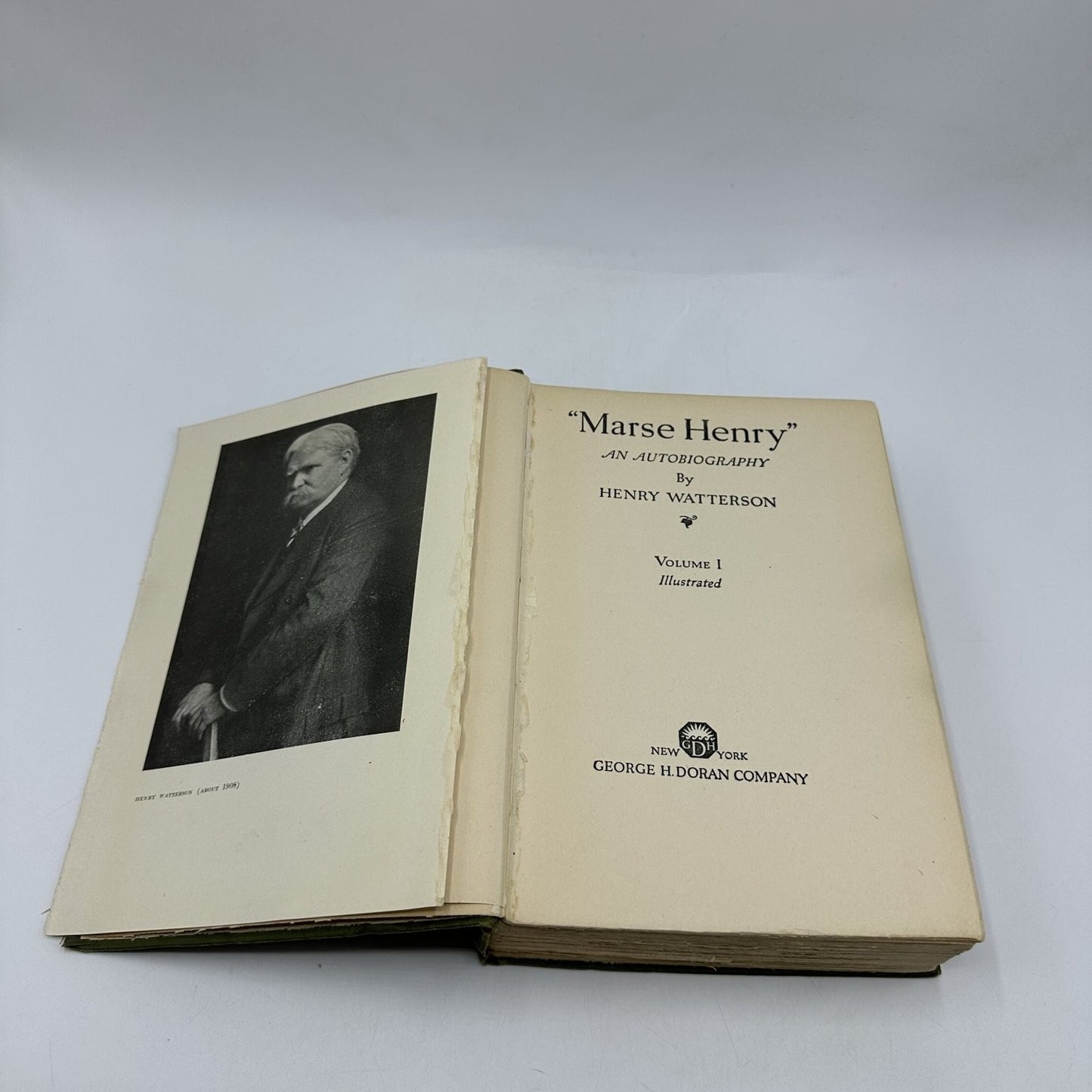Marse Henry Henry Watterson 1919 Autobiography Vintage George H. Doran Co.VOL 1