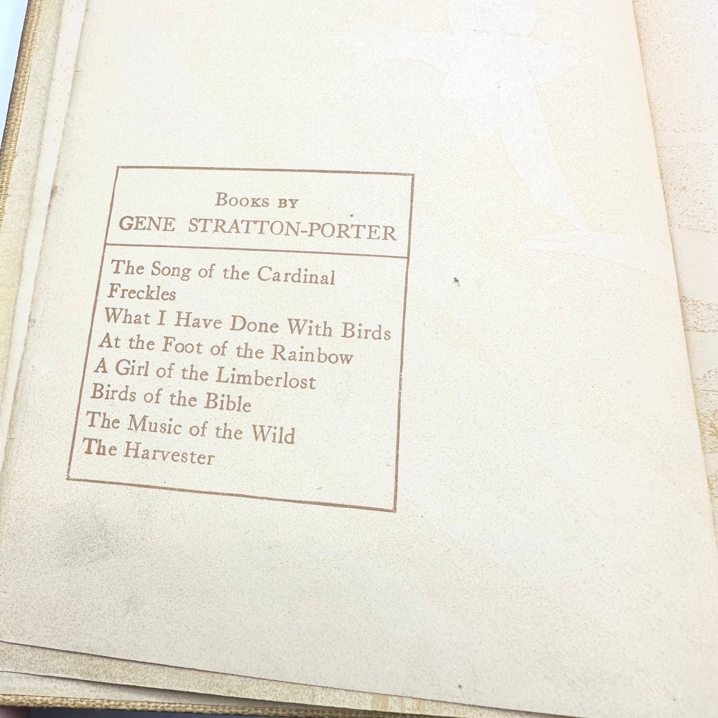 The Harvester by Gene Stratton Porter 1910s Embossed Cloth HC Illustrated Book