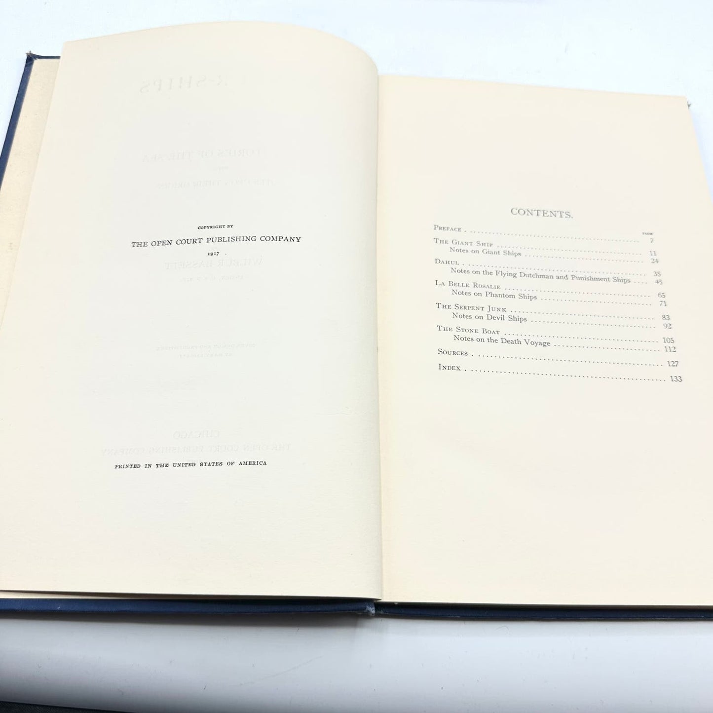 Wander-Ships: Folk Stories of the Seas by Wilbur Bassett 1917 Hardcover Book