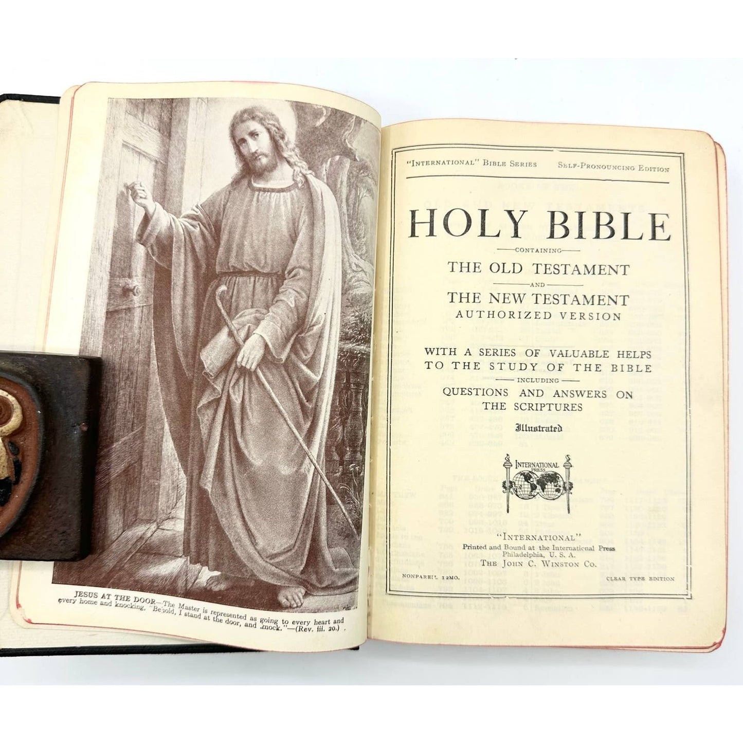 Holy Bible Authorized Version Illustrated Hardcover Cloth Binding Clear Type Ed.