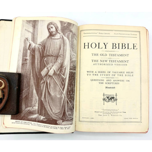 Holy Bible Authorized Version Illustrated Hardcover Cloth Binding Clear Type Ed.