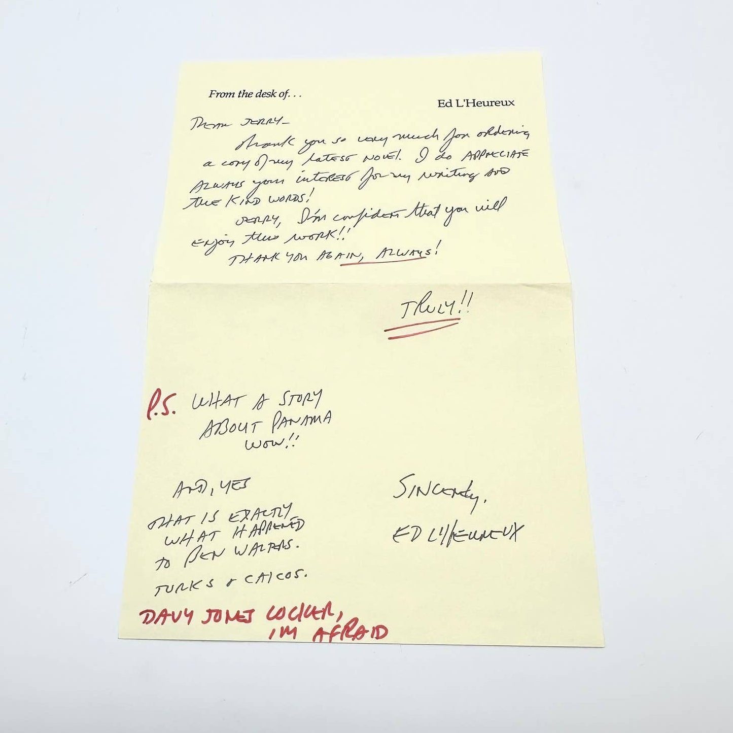 To Lullaby a Dragon Edgar J. L'Heureux Jr Illustrated Signed Paperback w/ Letter