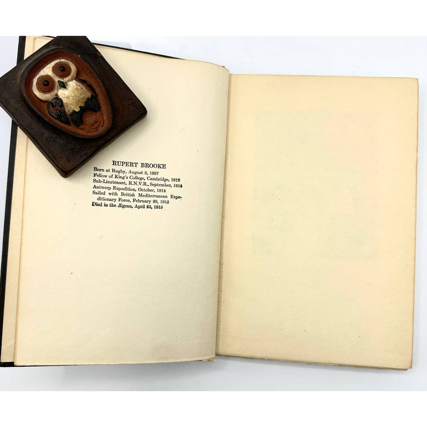 The Collected Poems of Rupert Brooke First Edition 1915 Hardcover English Book