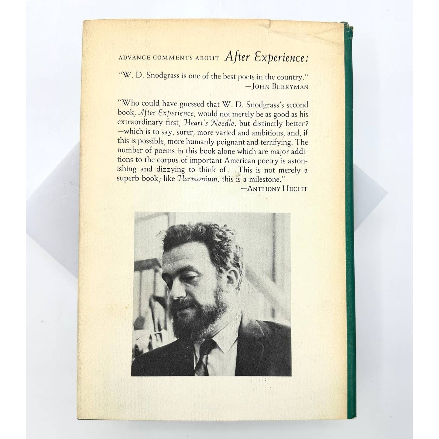 After Experience: Poems & Translations by W.D. Snodgrass First Edition Hardcover