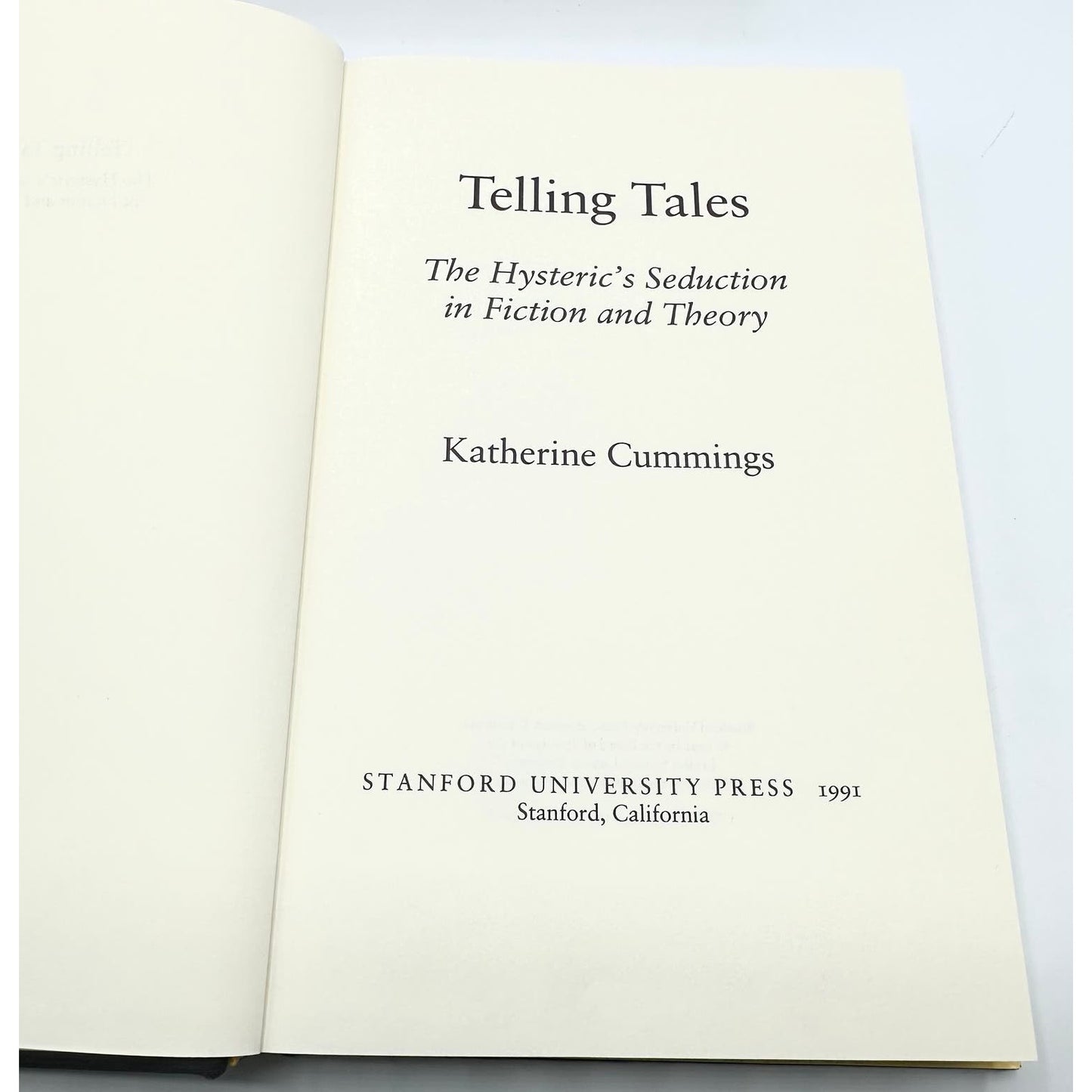 Telling Tales by Katherine Cummings Signed Hardcover + Book Prev Owned by Author