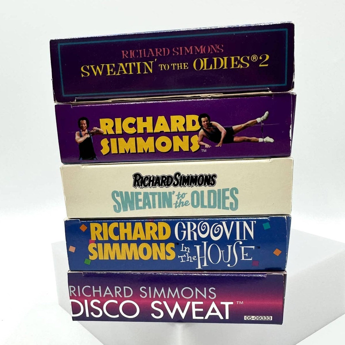 Richard Simmons Disco Sweat Fitness & Dancing 1990's VHS Tapes Lot of 5