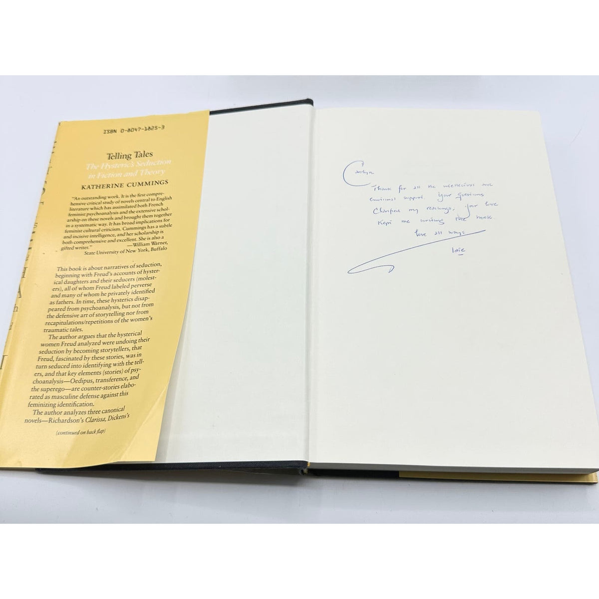 Telling Tales by Katherine Cummings Signed Hardcover + Book Prev Owned by Author