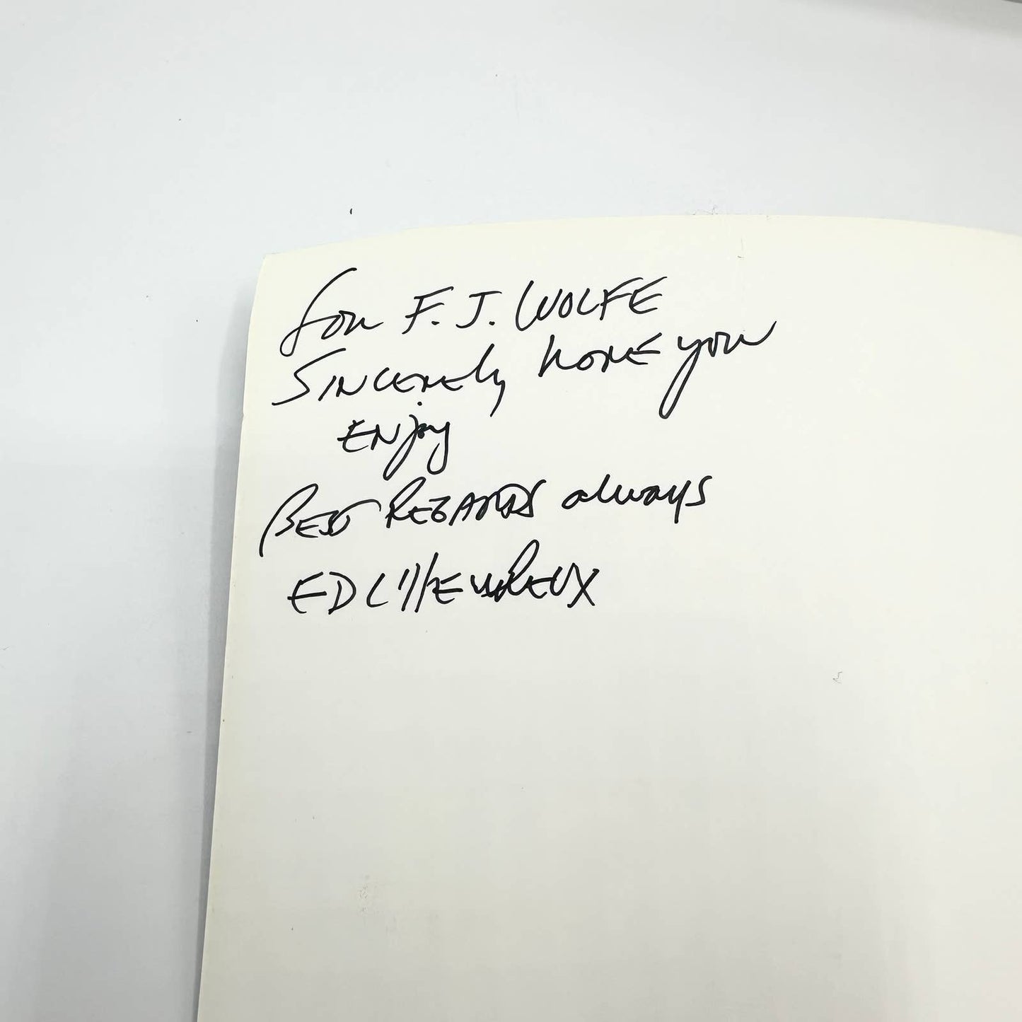 To Lullaby a Dragon Edgar J. L'Heureux Jr Illustrated Signed Paperback w/ Letter