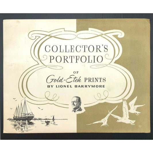 Lionel Barrymore Gold Etch Prints Collectors Edition 1900-1925 Matted