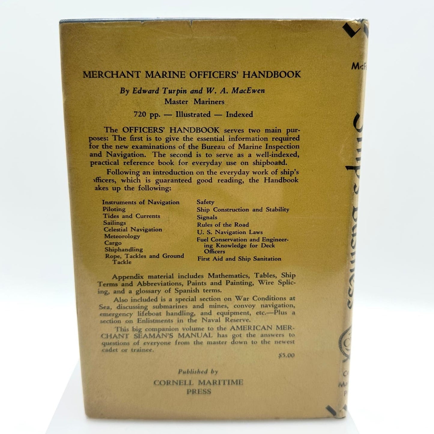 Ship's Business by Captain Myron E. McFarland 1944 English Hardcover Book