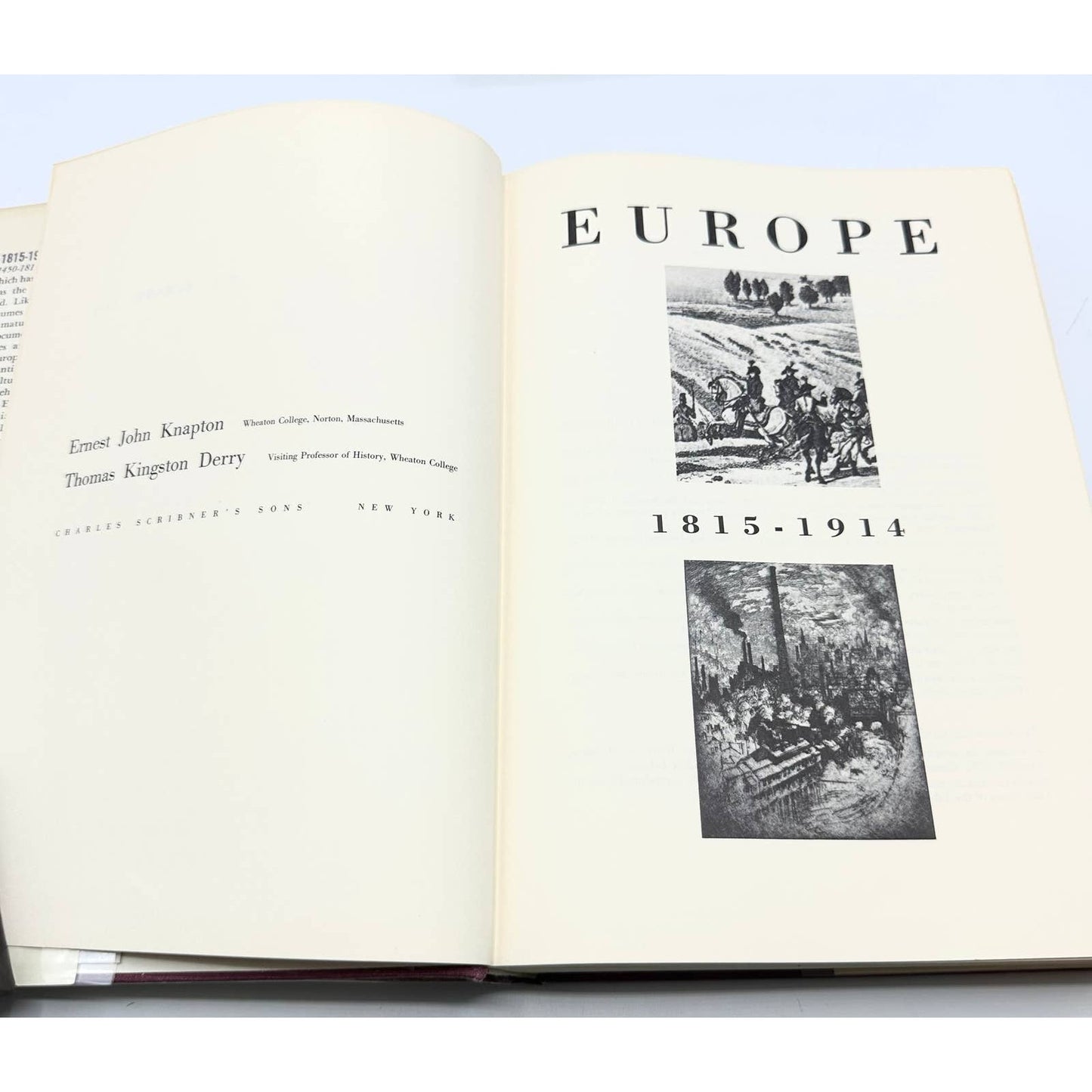 Europe 1815-1914 Ernest John Knapton & Thomas Kingston Derry 1965 Hardcover